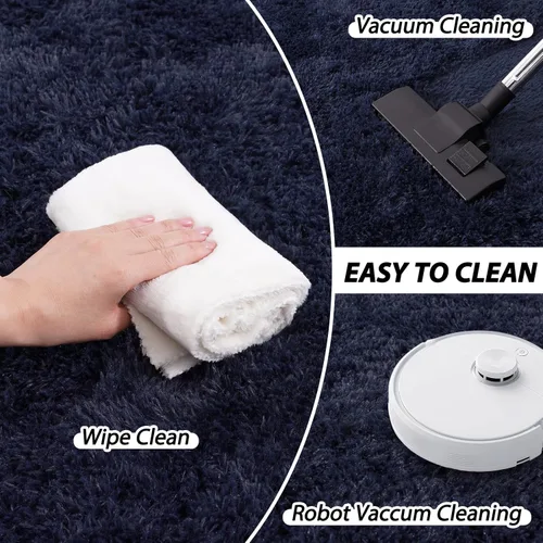 Miniatura 29 de Alfombras de área de 8x10 para sala de estar, alfombra shaggy grande ultra suave y esponjosa para dormitorio, alfombras de felpa mullida Blanco crema