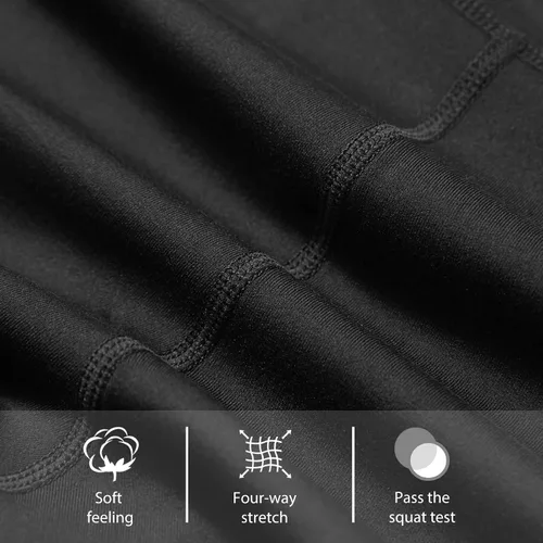 Miniatura 5 de BALEAF Women's Long Biker Yoga Compression Shorts High Waist Knee Length Spandex Workout Shorts with Pockets Soft