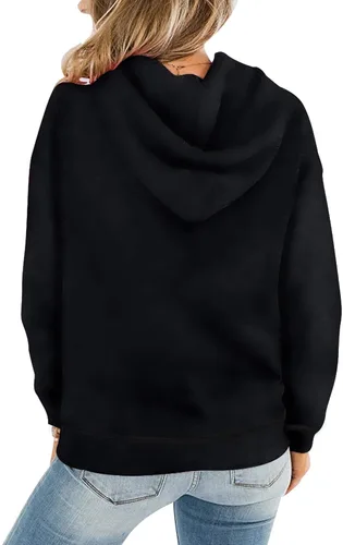 Miniatura 2 de Davenil Sudadera con capucha para mujer, cómoda, de forro polar, manga larga, con bolsillo, para mujer