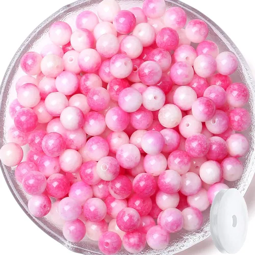 Miniatura 31 de QINJIEJIE 105 piezas de cuentas de piedra de 7 chakras de 8 mm, cuentas naturales redondas sueltas de gemas para pulseras, cuentas de cristal