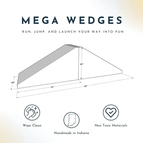 Miniatura 2 de Foamnasium Mega Wedge - Juego de espuma para interiores, 2 piezas para niños pequeños y activos escaladores de espuma para gatear, escalar, Carmesí