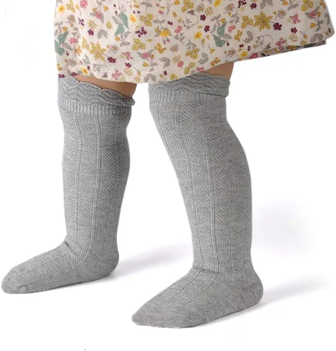 Miniatura 86 de EPEIUS Calcetines altos hasta la rodilla para bebés y niños pequeños (paquete de 3/5)