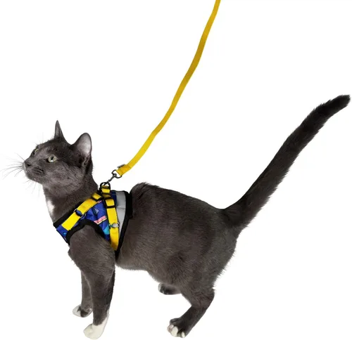 Miniatura 6 de Juego de arnés y correa de viaje para gato - Arnés de ajuste ajustable y correa reflectante - Chaleco cómodo para caminar para gatito para caminar