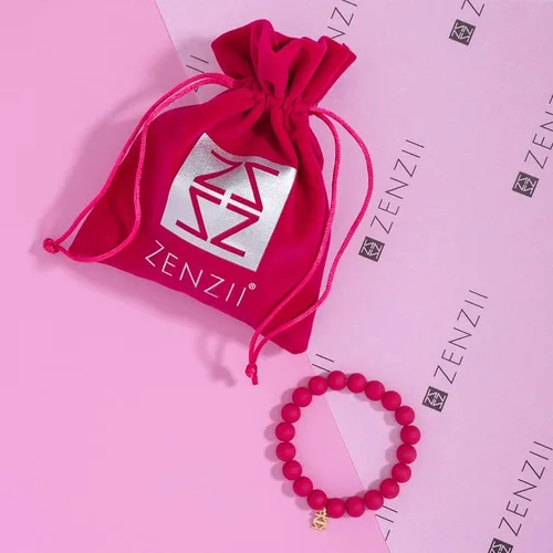 Miniatura 6 de ZENZII Pulsera elástica con cuentas mate para mujeres y niñas