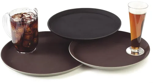 Miniatura 7 de Carlisle FoodService Products 1100GL004 GripLite Bandeja redonda antideslizante con forro de goma, 11 pulgadas de diámetro, color negro