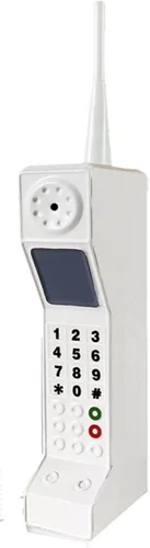Modelo vintage de teléfono celular de ladrillo, accesorio retro de hierro falso para fotografía, decoración de escritorio, decoración nostálgica de
