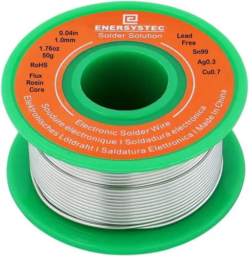 Alambre de soldadura sin plomo Flujo de núcleo de colofonia 0.039 in Electrónica Diámetro de soldadura 0.04in Sin plomo 1.76oz 1.76 oz Sn99 Ag0.3