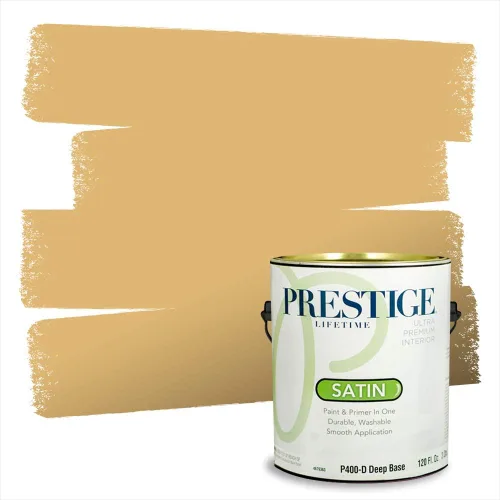 Miniatura 223 de PRESTIGE Paints Exterior Paint and Primer In One, 1-Gallon, Satin, Comparable Match of Benjamin Moore* Royal Linen* 931BM-PCM