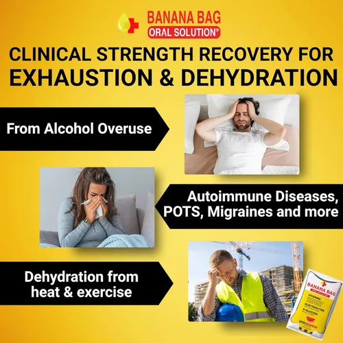 Miniatura 7 de Banana Bag Oral Solution Paquetes de recuperación: 5 paquetes de naranja dulce Una mezcla refrescante de electrolitos, vitamina C y complejo B