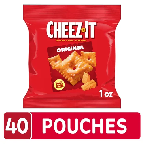Miniatura 4 de Cheez-It Galletas de queso, galletas horneadas, aperitivos para el almuerzo, originales (40 paquetes)