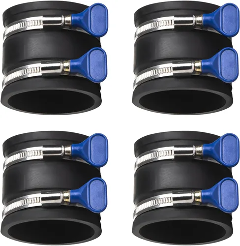Miniatura 12 de POWERTEC 70337-P2 - Manguito flexible de control de polvo de 2-1/2 pulgadas con abrazaderas de manguera de llave ajustable, conector de manguera