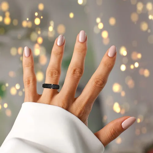 Miniatura 4 de ALEXTINA - Anillo de juguete para ansiedad para mujeres y hombres, giratorio, acero inoxidable, 0.24 y 0.31 pulgadas, alivio de ansiedad, para arco