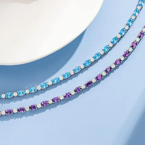 Miniatura 4 de FANCIME Birthstone Bracelets Sterling Silver Tennis Bracelets Charm Fine Jewelry Birthday Gifts for Women Mom Daughter 7