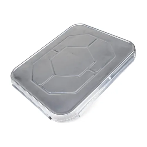 Miniatura 22 de IDL Packaging Sartenes de aluminio de tamaño medio con tapas, tamaño mediano, 13 x 11 x 2 pulgadas (paquete de 10) - Sartén desechable de aluminio