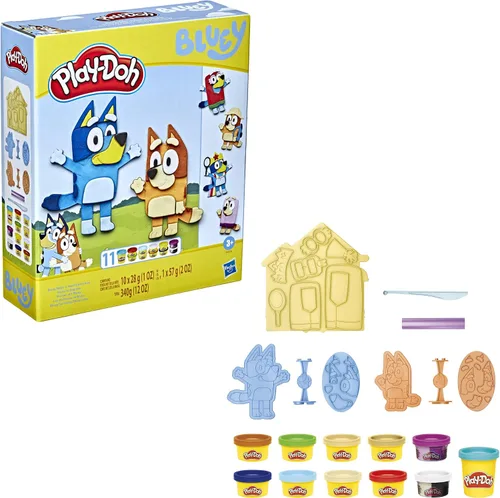 Miniatura 5 de Play-Doh Juego de iniciación de formas de pícnic, kit de artes y manualidades preescolares con herramientas temáticas de picnic y 6 tinas, juguetes