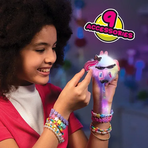Miniatura 7 de Boom Box - Roxie Lindas mascotas esponjosas de fiesta que parpadean al ritmo de la música Personajes interactivos de juguetes suaves de animales