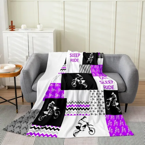 Miniatura 12 de Feelyou Manta de felpa de camuflaje amarillo para motocross, camuflaje para todas las estaciones, juego de manta de cama para sofá para niños, manta