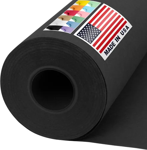 Miniatura 11 de Papel kraft negro de 36 x 1200 pulgadas (100 pies) (caja de 9 rollos), 45 libras de grosor, papel kraft para la escuela, papel de color artístico