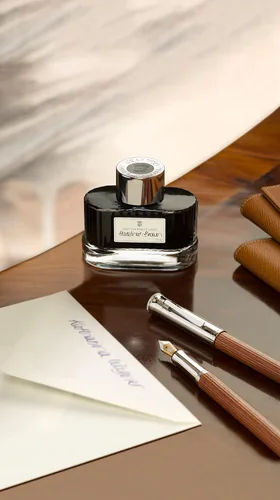 Miniatura 4 de Faber Castell 145542 EF - Pluma estilográfica, punta extrafina, colección clásica, Pernambuco, revestimiento de platino, importación genuina