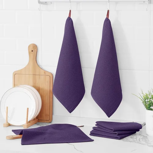 Miniatura 426 de Kitinjoy - Paños de cocina de 100 % algodón, tela de tejido gofrado, paño de limpieza ultrasuave, absorbente y de secado rápido. Beige