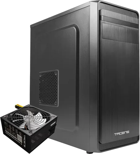 Miniatura 4 de Tacens 2FERROX, ATX Semi-Tower PC Case, ventilador lateral de 4.7 in, rejilla delantera, acero, negro