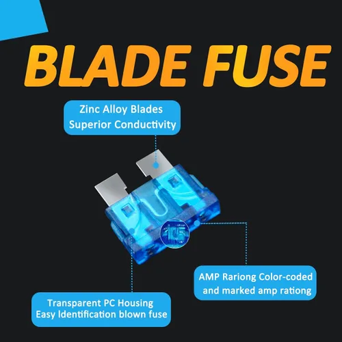 Miniatura 4 de Kit surtido de fusibles planos estándar para automóviles – 30 piezas de fusible estándar (2A/3A/5A/7.5A/10A/15A/20A/25A/30A/35A) para fusibles