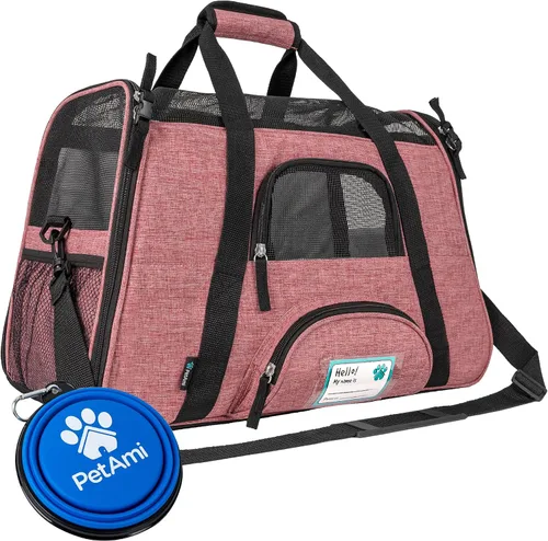 Miniatura 18 de PetAmi Transportador de mascotas aprobado por aerolíneas para gatos, transportador de perros de lados suaves para perros pequeños, suministros