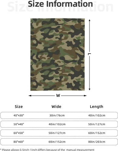 Miniatura 2 de Manta de forro polar de camuflaje militar, ultra suave, acogedora, manta de franela decorativa de camuflaje militar para el hogar, cama, sofá