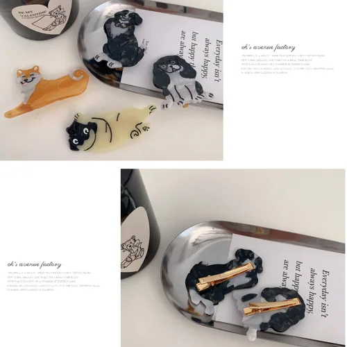 Miniatura 7 de 1 horquilla de perro para mascotas para mujeres, pinza para el pelo de animal (perro salchicha)