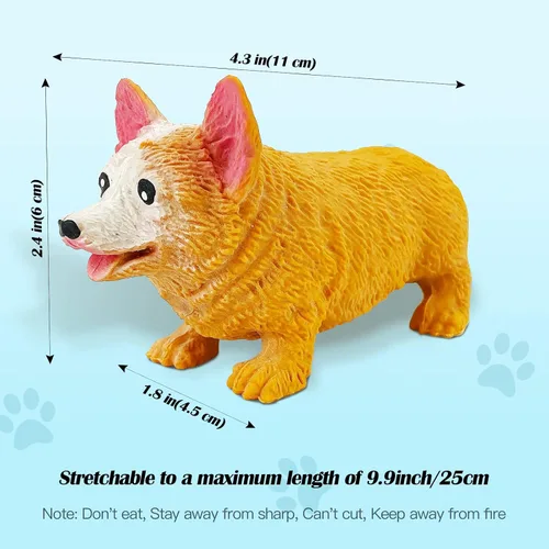 Miniatura 5 de Juguetes de arena blandos, Corgi para perros rellenos de arena, juguetes sensoriales para aliviar el estrés, juguete sensorial para cachorros