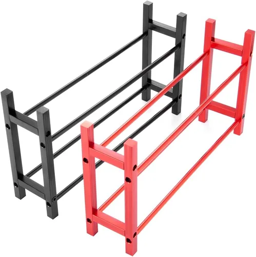 Miniatura 8 de RCHUBAM Ruedas de aleación de aluminio Estante de almacenamiento de neumáticos para 1/18 TRX4M Defender 1/24 Axial SCX24 RC Car (rojo)