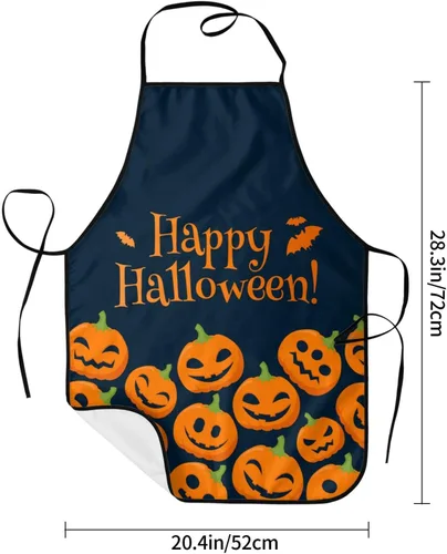 Miniatura 5 de Delantales de Halloween para mujeres, decoraciones de calabaza de Halloween para hombres, parrilla, cocinero, cocina, delantal de otoño, regalos