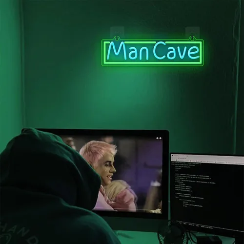 Miniatura 3 de YuanDian Letrero de Neón Man Cave, Luces de Neón para Decoración de Pared de Cuarto de Jugadores, Ideas de Regalo para Niños Gamers Sobrino Hombres