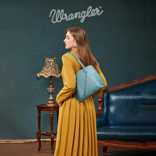 Miniatura 2 de Wrangler Bolso Hobo de gran tamaño tejido a mano con remaches occidentales