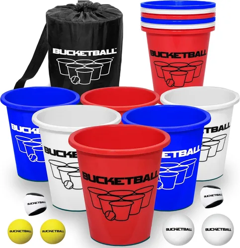 BucketBall | La marca original, más grande y duradera | Apoya los empleos en EE. UU. | El juego definitivo para exteriores y picnics | Perfecto para