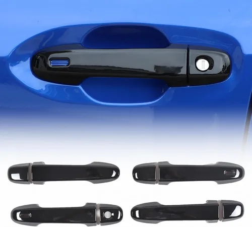 Miniatura 9 de CHEAYAR Cubierta de fibra de carbono para manija de puerta exterior de automóvil compatible con Subaru WRX 2022-2023, borde de cubierta inteligente