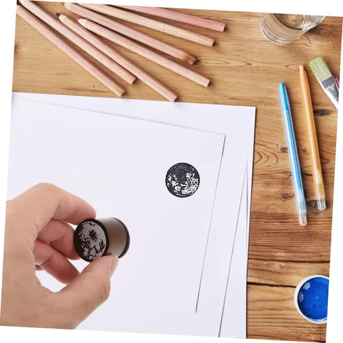 Miniatura 2 de 7pcs Scrapbook fases de fabricación redonda de tinta de arte diseñado para álbumes de recortes, diario de moda, letras decorativas y para luna