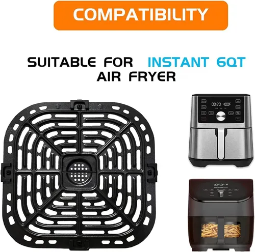 Miniatura 2 de Bandeja de platos para freidora de aire Instant Vortex Plus de 6 cuartos de galón, 5.7 cuartos de galón, rejilla de inserción de parrilla premium