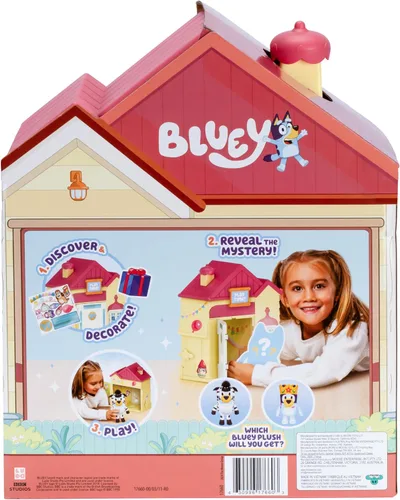 Miniatura 7 de Bluey 's Play Date Plush Surprise - Juego de casa para niños pequeños, casa de juguetes duradera con exclusivo juguete de peluche, juguetes