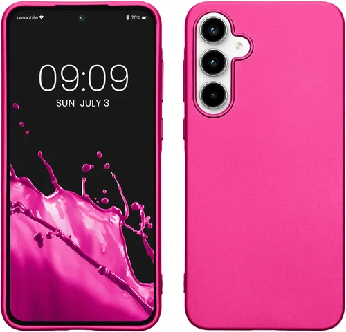 Miniatura 181 de kwmobile Funda compatible con Samsung Galaxy A23 4G / 5G - Funda de silicona TPU metálica suave y delgada - Rojo oscuro metálico