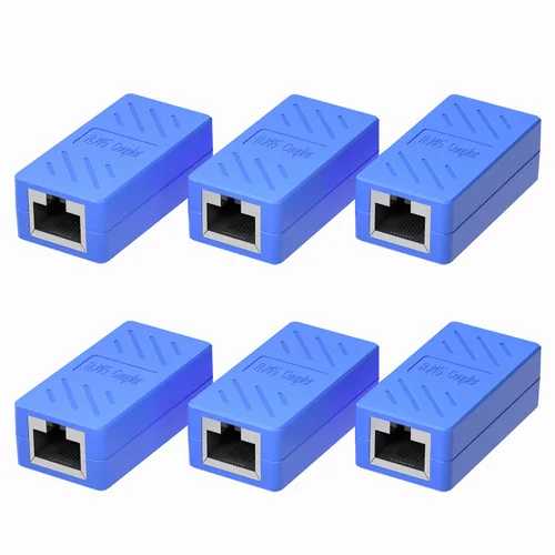 Miniatura 19 de Dingsun Acoplador RJ45, extensor Ethernet hembra a hembra, acoplador Ethernet para Cat7, Cat6, Cat5, Cat5 (1 paquete, negro)