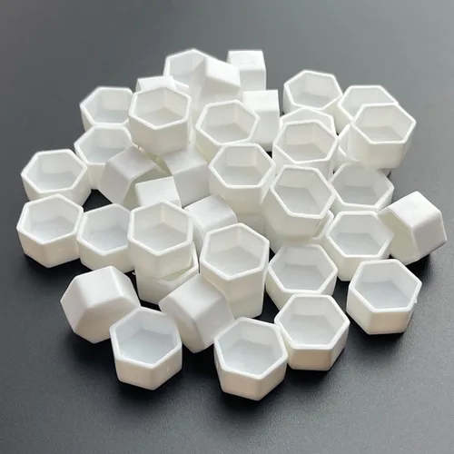 Miniatura 23 de FCLUB 100 medias sartenes vacías para acuarela, de plástico blanco de 0.06 onzas líquidas, esquinas redondeadas para paleta de pintura