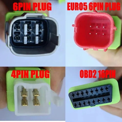 Miniatura 4 de Adaptador de diagnóstico de la motocicleta OBD, 4pin+6pin+6pin 3 en 1 Motorrad motocicleta OBD2 cable