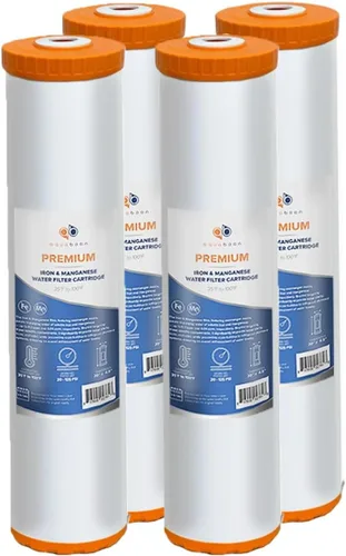 Miniatura 15 de Aquaboon Cartucho de repuesto de filtro de agua para toda la casa, 5 micrones, 20 x 4,5, reducción de cloro para sistema de filtración de agua de 1