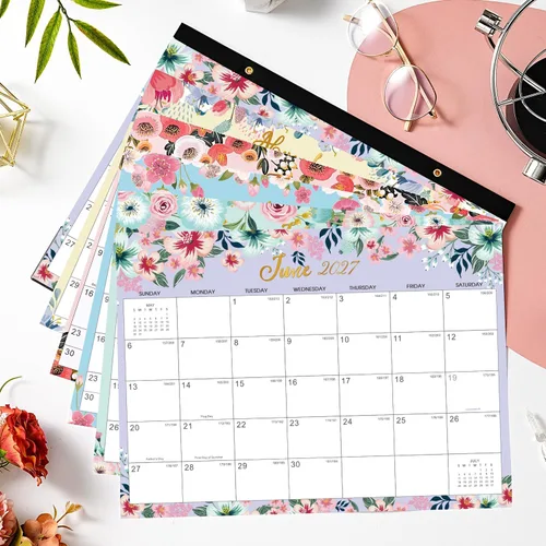 Miniatura 6 de Calendario de escritorio 2026-2027 – julio 2026 – diciembre 2027, calendario 2026-2027, 14.6 x 11.5 pulgadas, calendario mensual de 12 calendarios