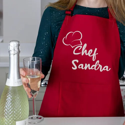 Miniatura 2 de Delantal personalizado 2025, delantal de cocina personalizado para hombres y mujeres, regalo de cumpleaños, chef, regalo único para amigos