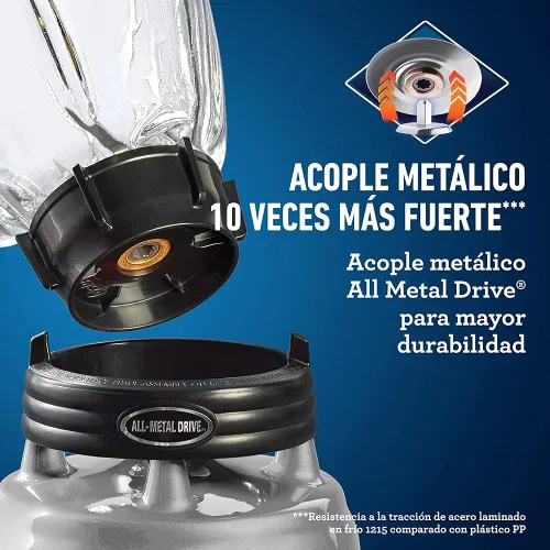 Miniatura 8 de Batidora clásica Oster reversible tarro de vidrio cromado BLSTBESTE013