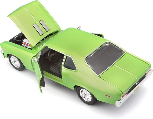 Miniatura 3 de Maisto 1:24 Escala 1970 Chevrolet Nova SS Vehículo fundido a presión (los colores pueden variar), verde
