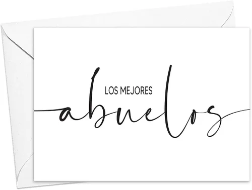 Miniatura 11 de Tarjeta de Anuncio de Embarazo en Español para Abuela, Nueva Tarjeta de Revelación de Bebé Bisabuela, Tarjeta para Abuela de Nieto y Nieta, Nueva