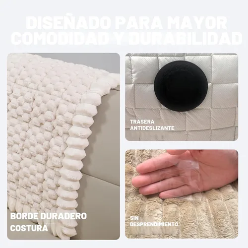 Miniatura 2 de Funda para sofá para perros lavable, fundas para sofá de 3 cojines no deslizantes, duraderas y peludas, funda para sofá apta para mascotas